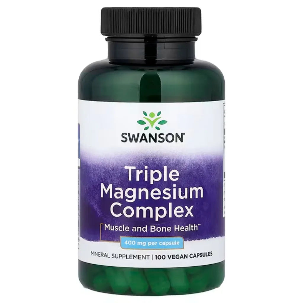 Triple Magnesium Complex 400 mg 100 kaps, Swanson