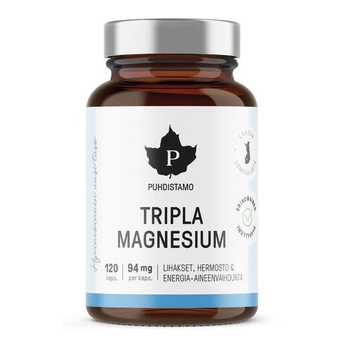 Tripla Magnesium 120 kaps, Puhdistamo