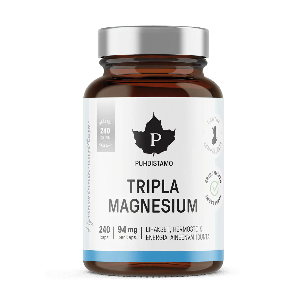 Tripla Magnesium SÄÄSTÖPAKKAUS 240 kaps, Puhdistamo