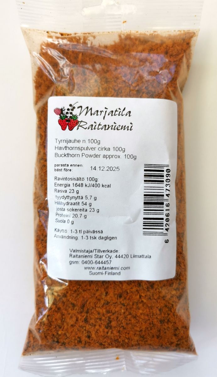 Tyrnijauhe 100g, Raitaniemi