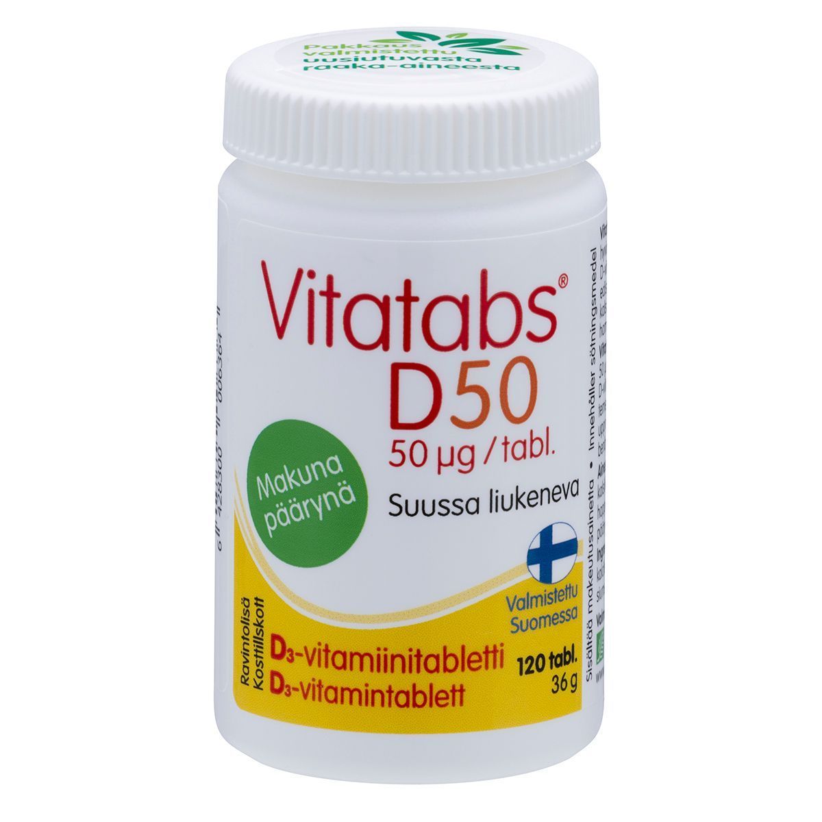 Vitatabs D-vitamiini 50µg Päärynä suussa sulava 120tabl.