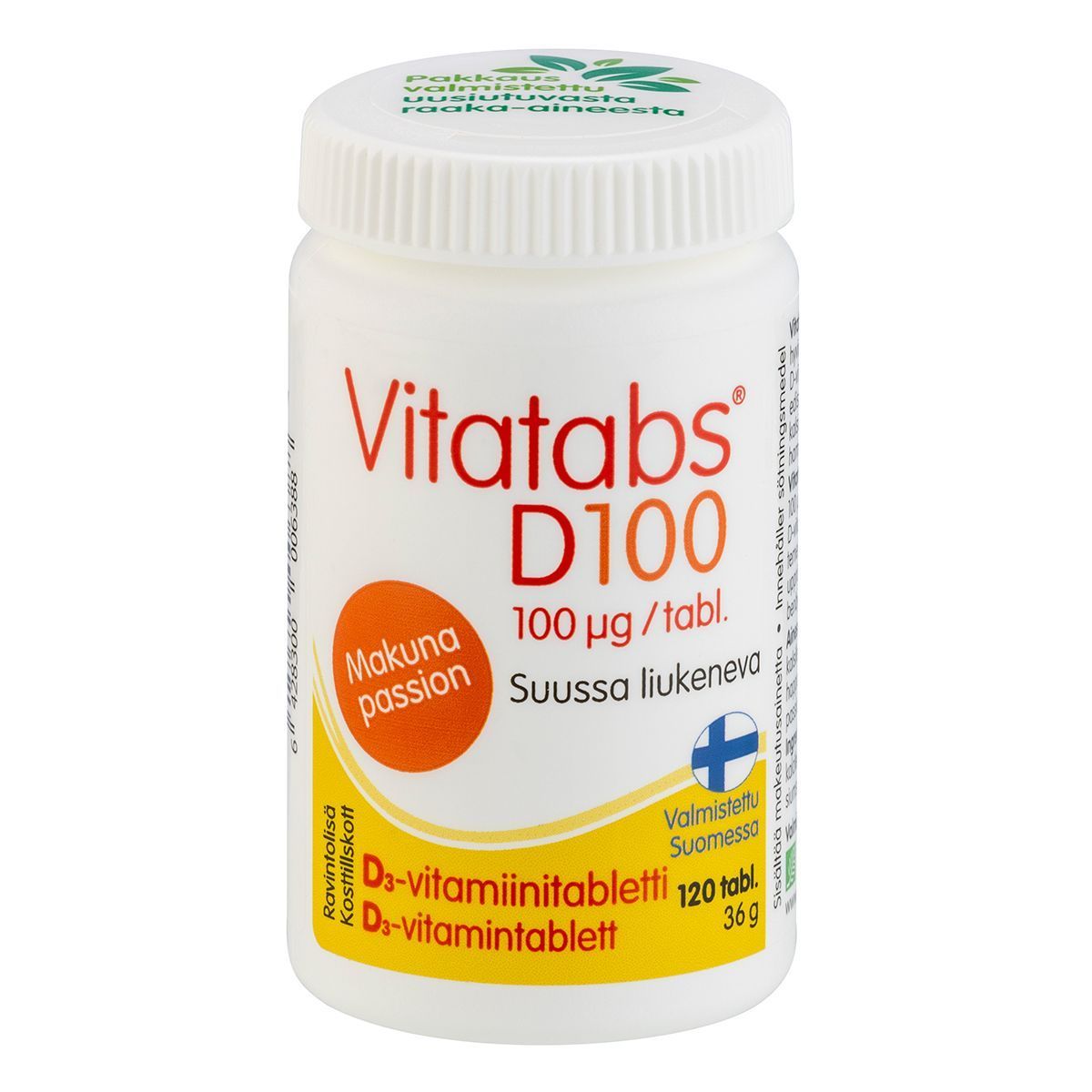 Vitatabs D-vitamiini 100µg Passion suussa sulava 120tabl.