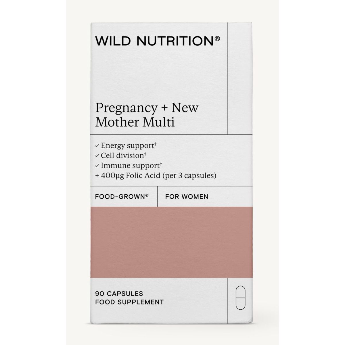 Pregnancy + NEW Mother Support Multi raskaus 90 kaps, Wild Nutrition