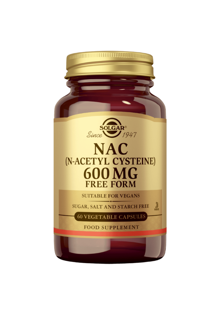NAC 600 mg – N-Asetyyli L-Kysteiini 60 vegekaps, Solgar
