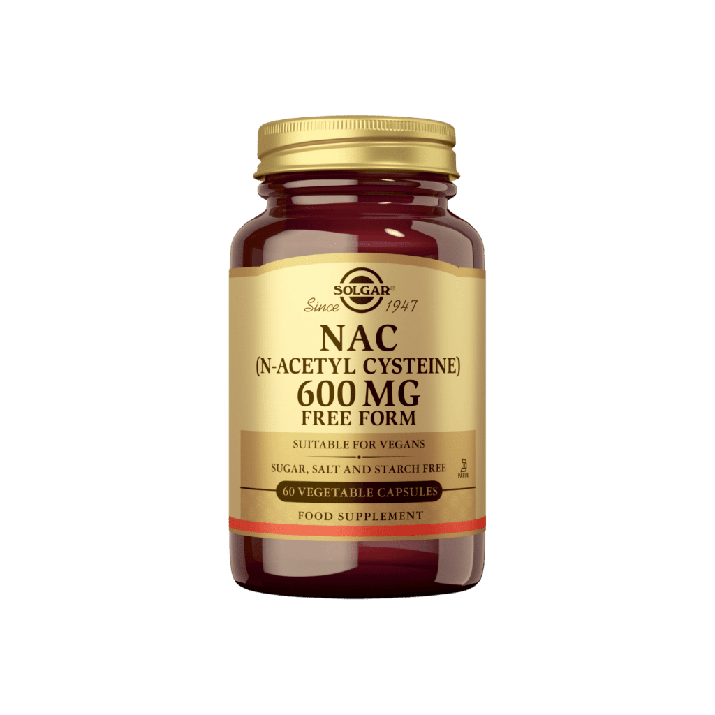 NAC 600 mg – N-Asetyyli L-Kysteiini 60 vegekaps, Solgar