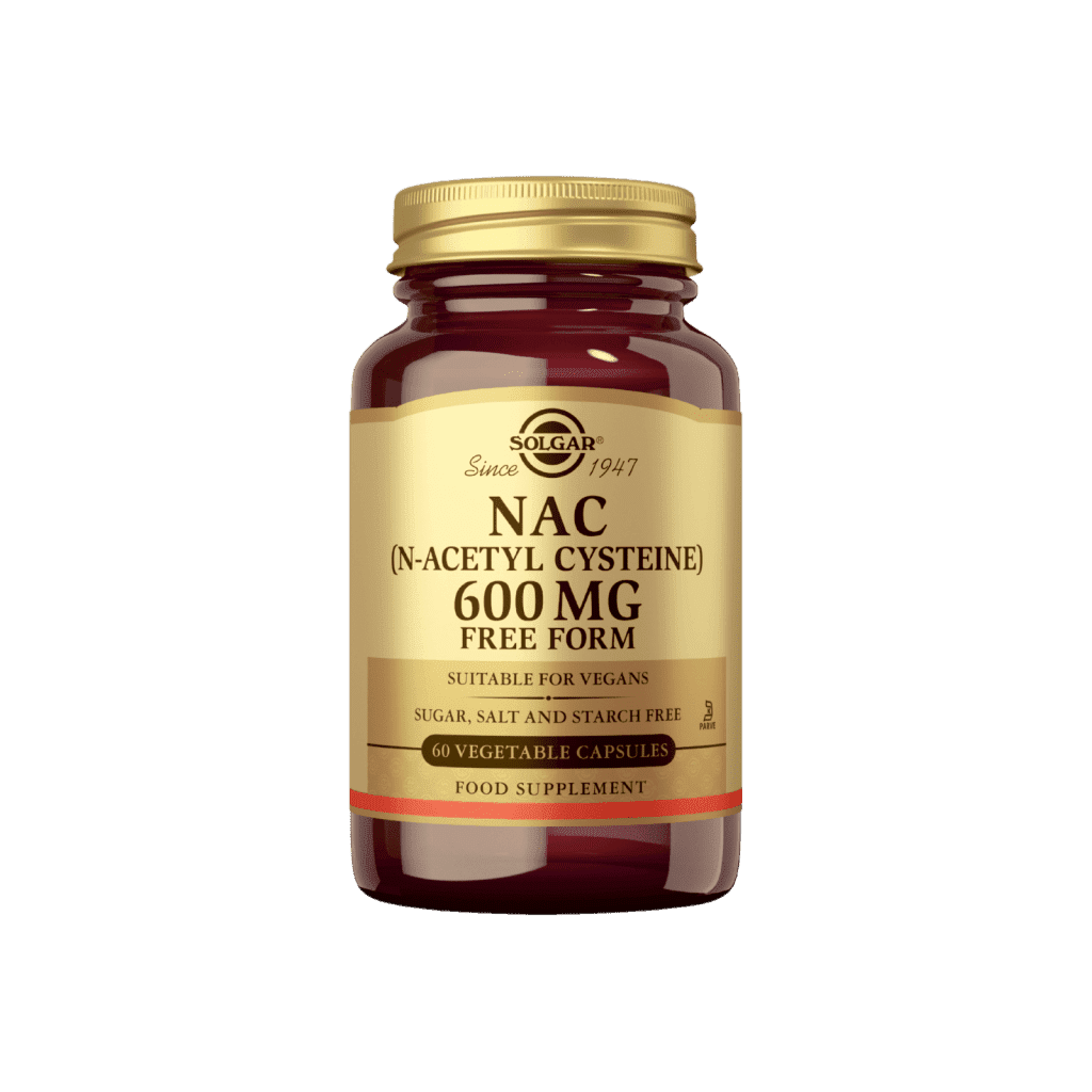 NAC 600 mg – N-Asetyyli L-Kysteiini 60 vegekaps, Solgar