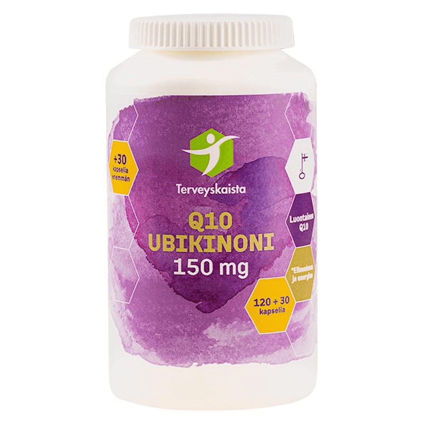 Ubikinoni Q10 150mg 120+30 kaps, Terveyskaista