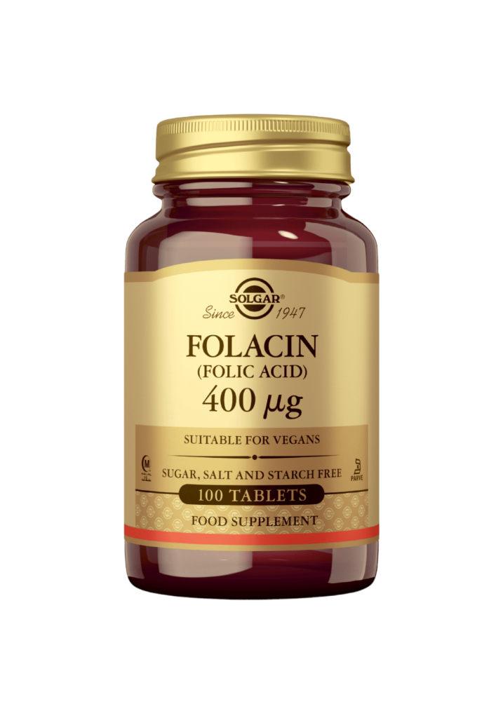 Foolihappo Folacin 400µg 100 tabl, Solgar