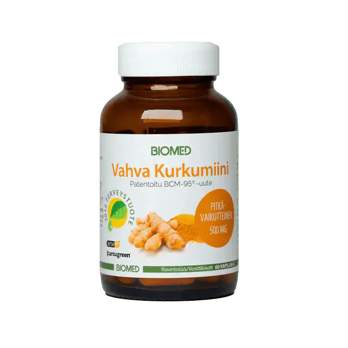 Kurkumiini Vahva Curcugreen 500mg BCM-95 kurkuma 60 kaps, Biomed