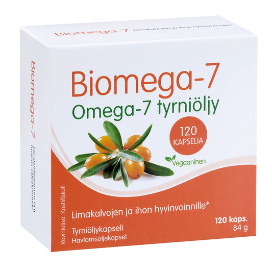 Biomega-7 Omega-7 Tyrniöljy 120 kaps.