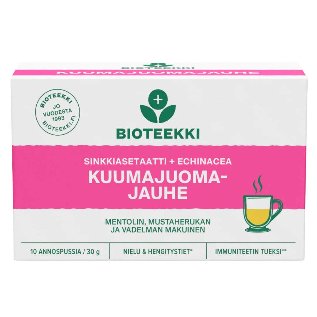 Sinkkiasetaatti + Echinacea - Kuumajuomajauhe 10 pss, Bioteekki