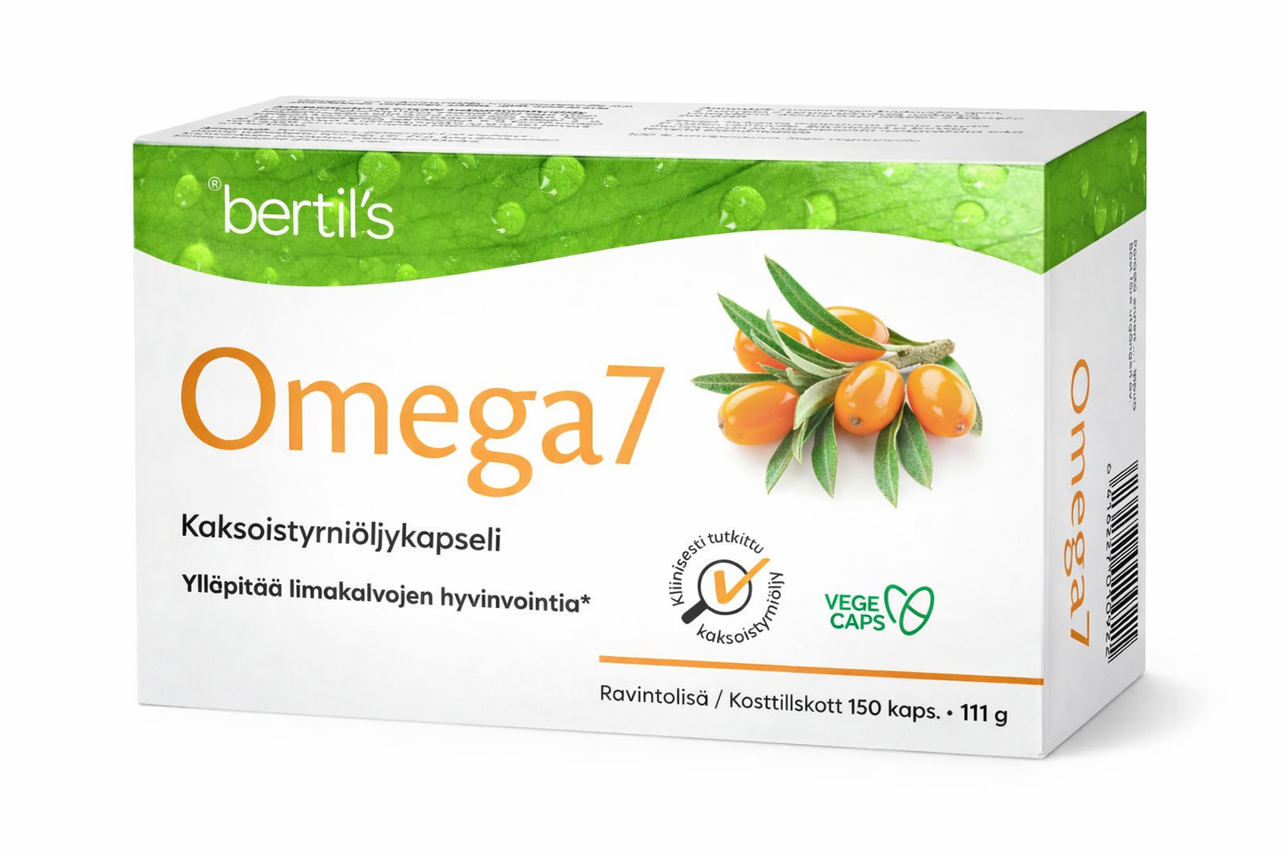 Omega7 150kaps. kaksoistyrniöljy limakalvoille, Bertil's