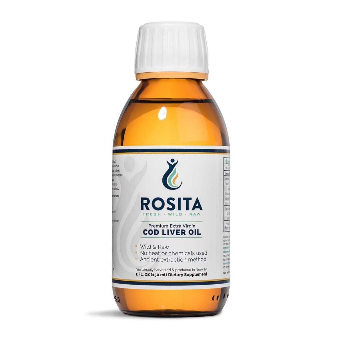 Rosita Extra Virgin Cod Liver Oil EVCLO – nestemäinen turskanmaksaöljy 150ml