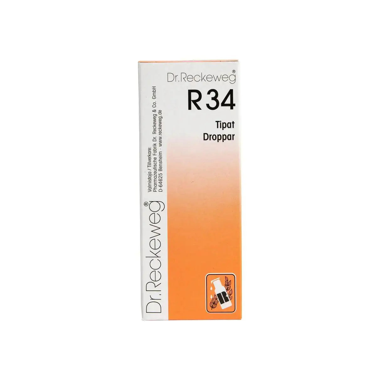 Homeopaattiset tipat R34 50ml, Dr. Reckeweg