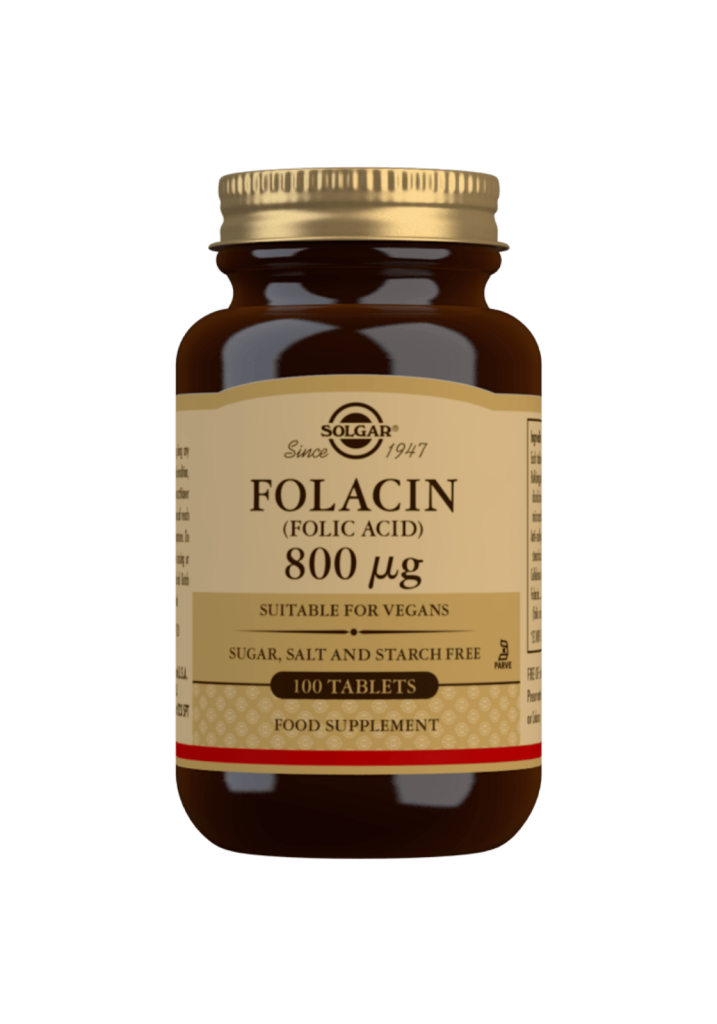 Foolihappo Folacin 800µg 100 tabl, Solgar