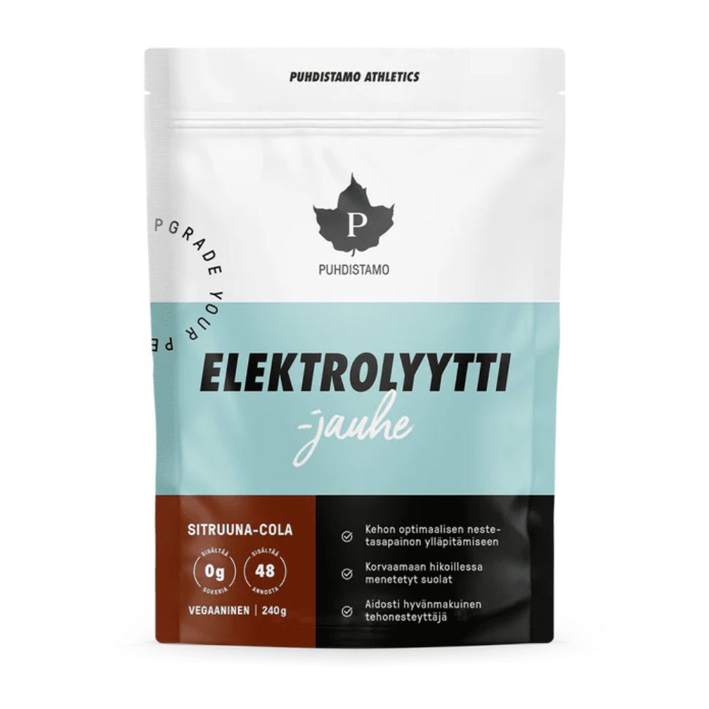 Elektrolyyttijauhe sitruuna-cola 240g, Puhdistamo