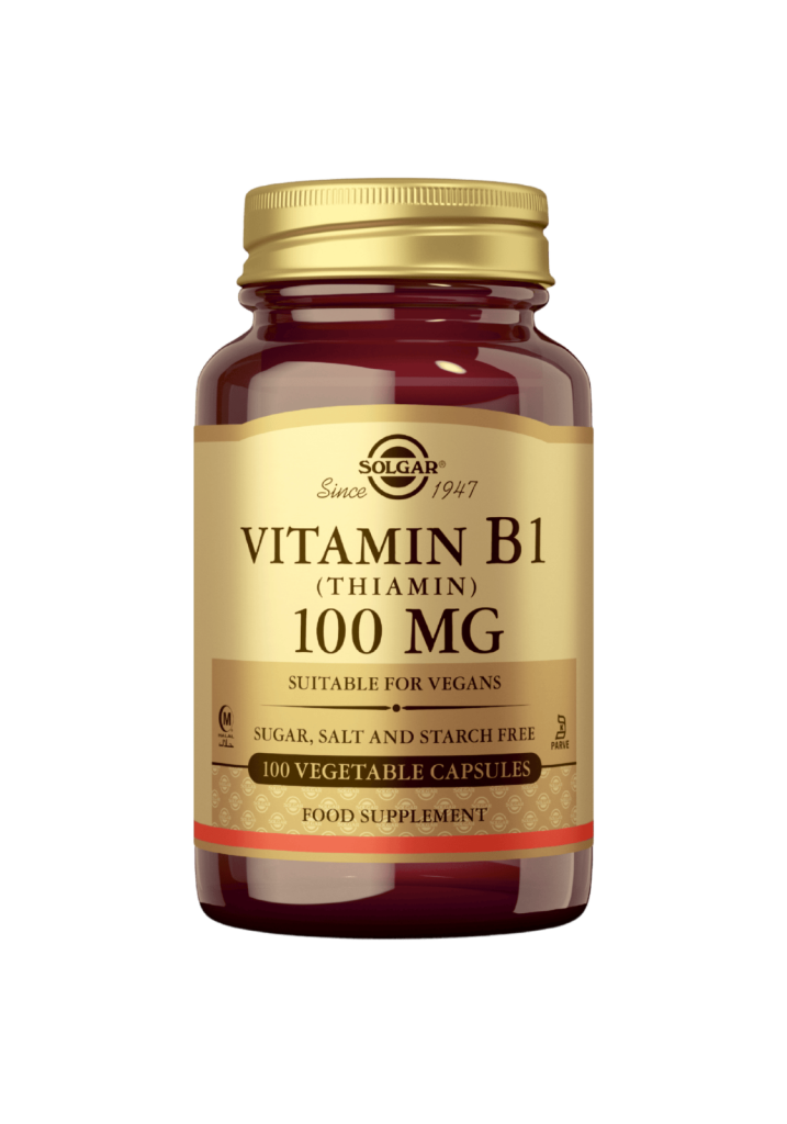 B1-vitamiini (Tiamiini) 100 mg 100 kaps, Solgar