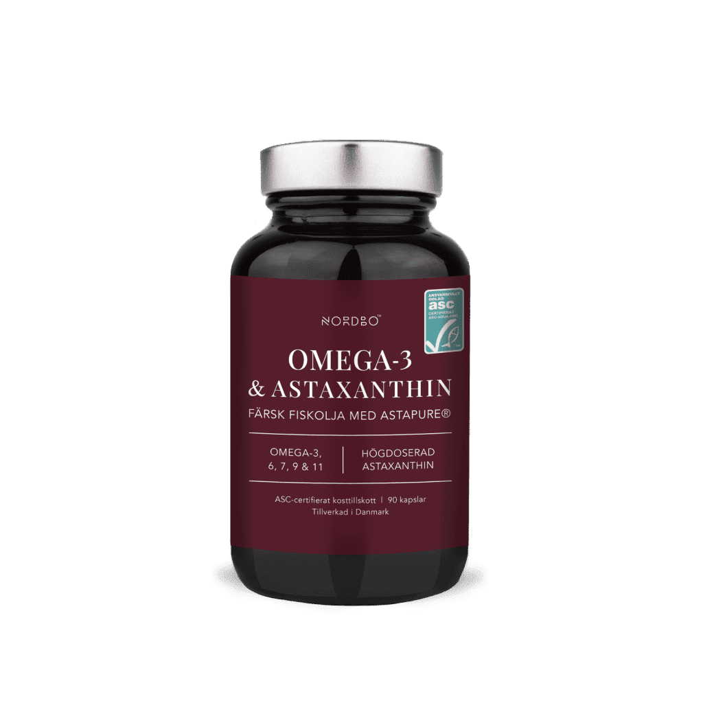 Omega-3 & Astaxanthin 90 kaps, Nordbo