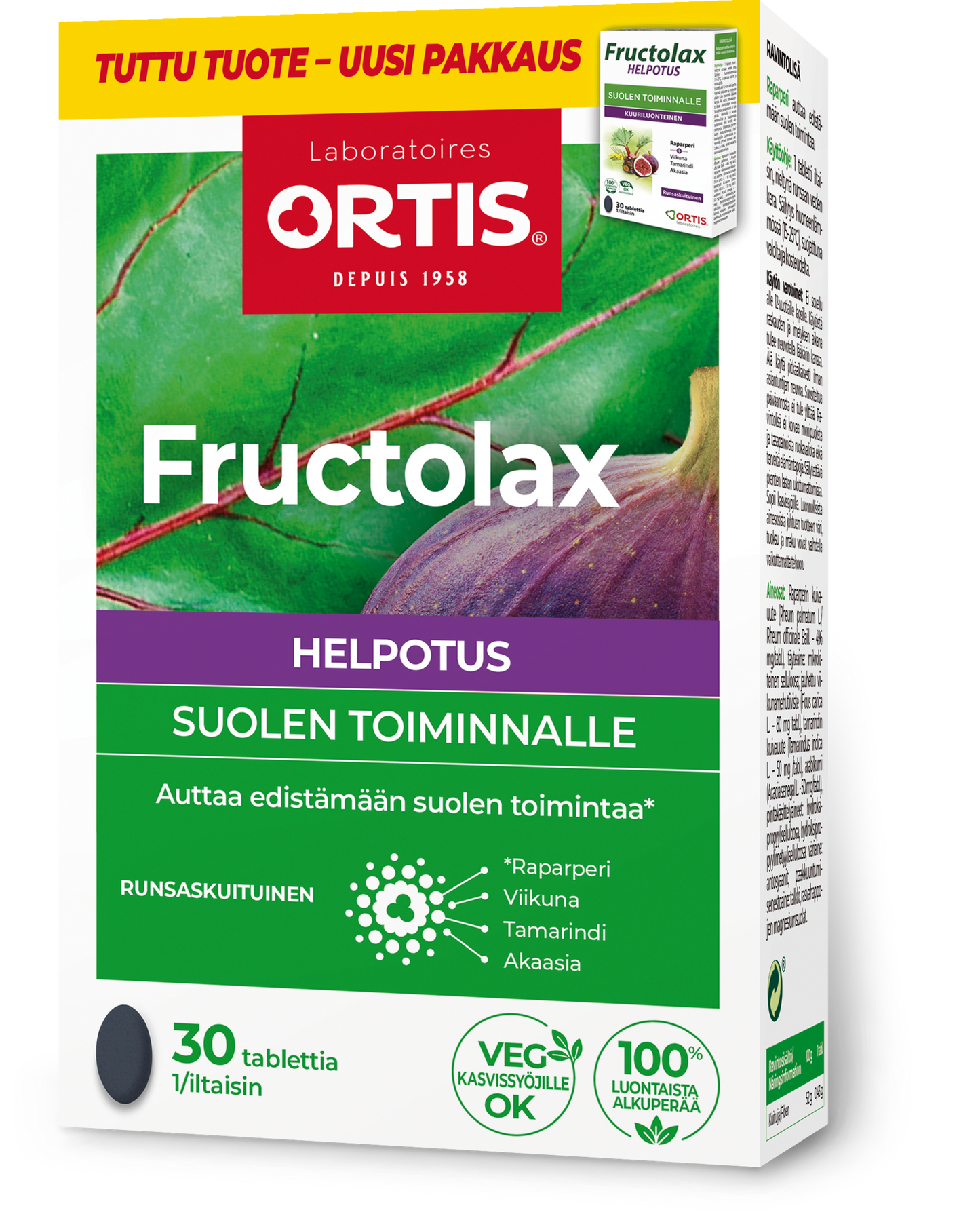Fructolax Helpotus - Suolen toiminnalle 30 tabl.