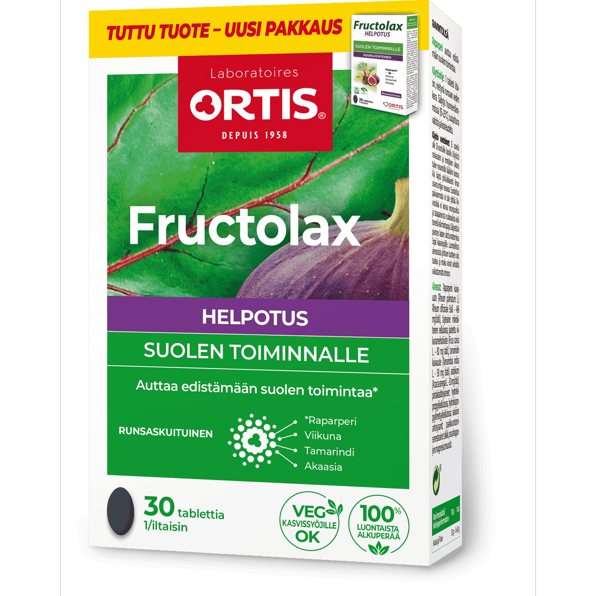 Fructolax Helpotus - Suolen toiminnalle 30 tabl.
