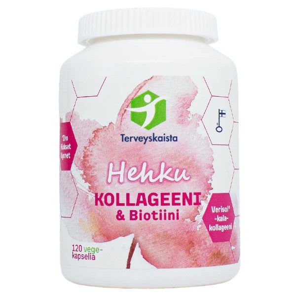 Hehku Kollageeni & Biotiini 120 vegekaps, Terveyskaista