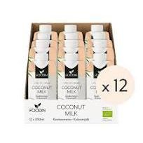 Kookosmaito, luomu 330ml x 12-pack, Foodin