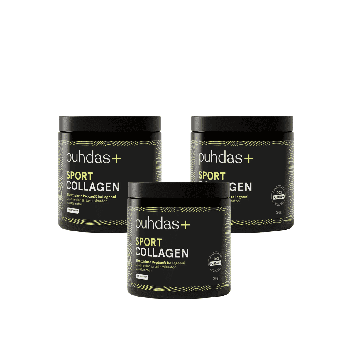 Sport Collagen Kollageeni 3x260 g, Puhdas+