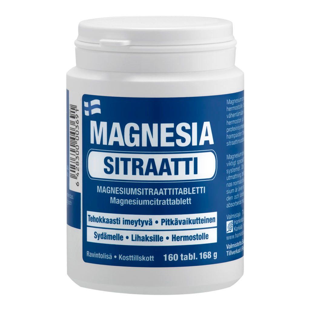 Magnesia Sitraatti, magnesiumsitraatti 160tabl.
