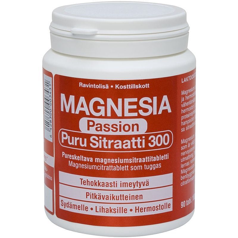 Magnesia Passion Puru magnesiumsitraatti 300 90 tabl.