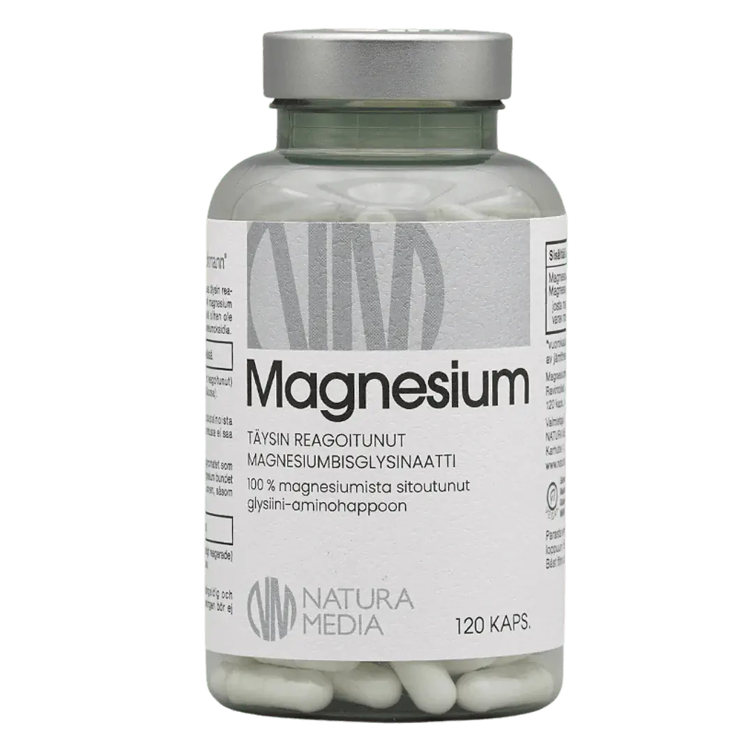 Magnesium Bisglysinaatti 120 kaps, Natura Media
