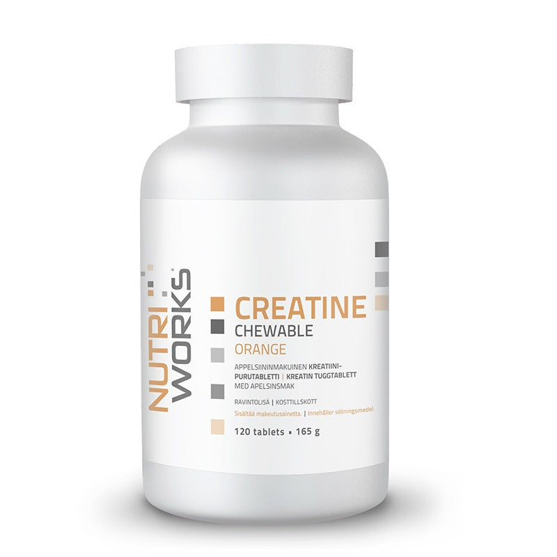 Creatine Monohydrate Chewable Tablets, Orange 120 tabl, Nutri Works