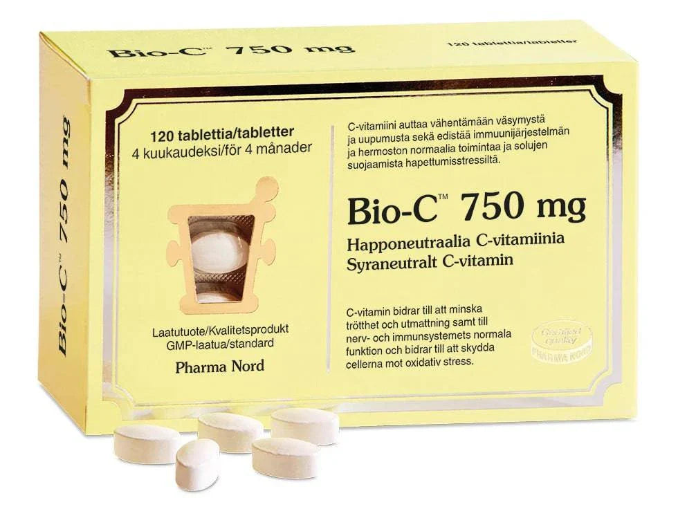 Bio-C - Happoneutraali C-vitamiini 750 mg 120 tabl, Pharma Nord
