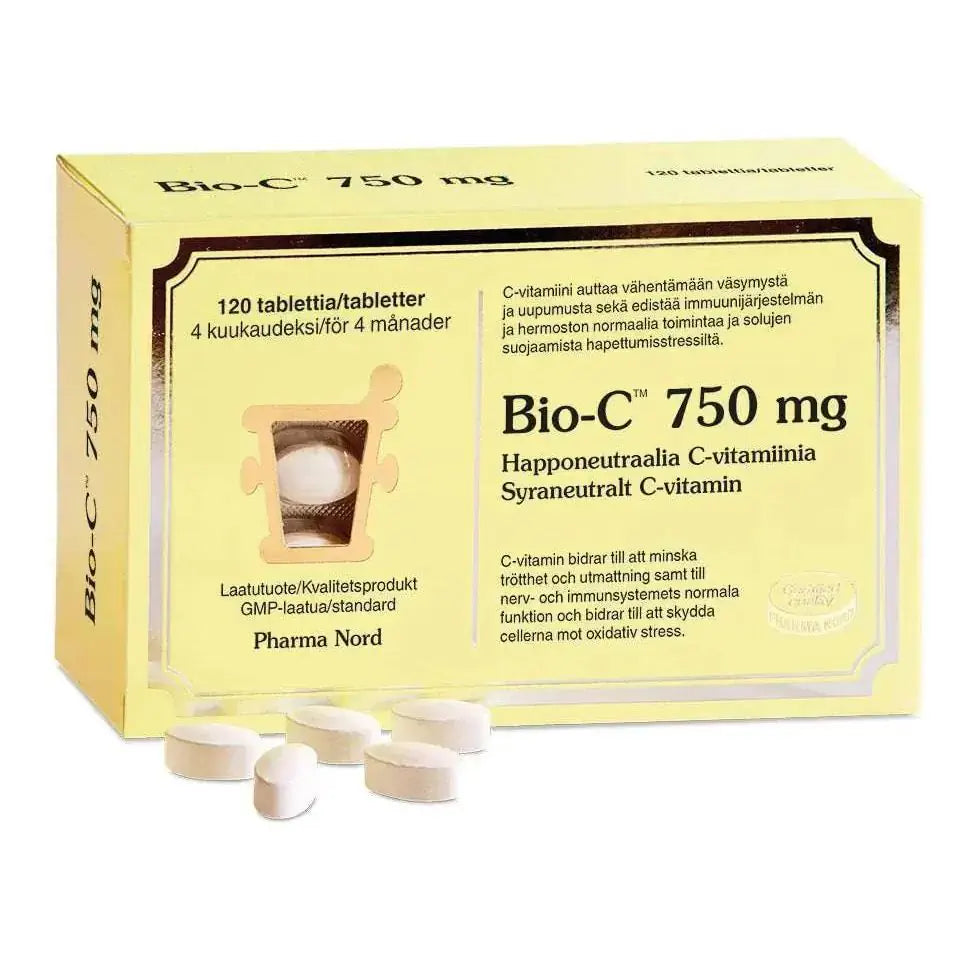Bio-C - Happoneutraali C-vitamiini 750 mg 120 tabl, Pharma Nord