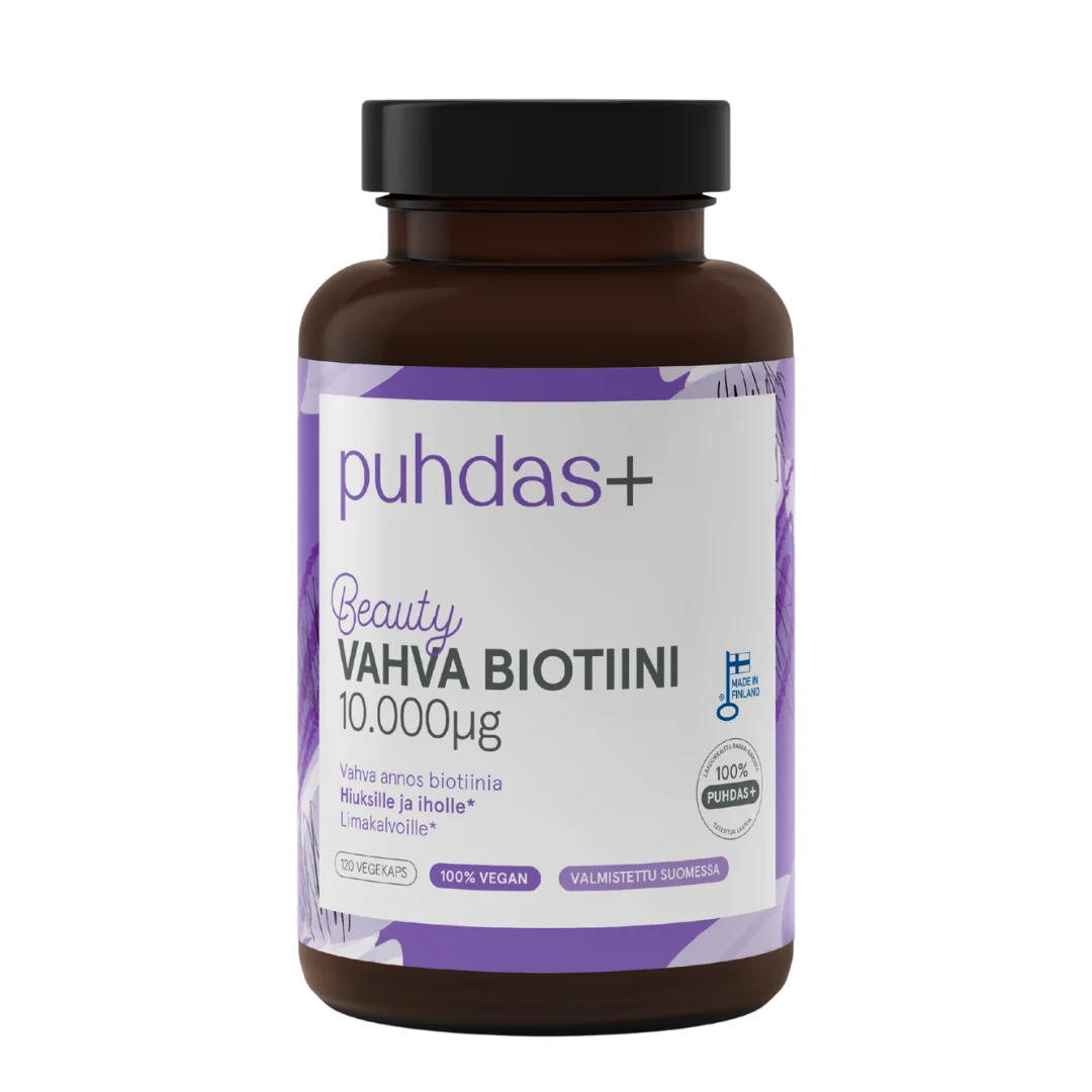 Beauty Vahva Biotiini 10.000 µg 120 vegekaps, Puhdas+