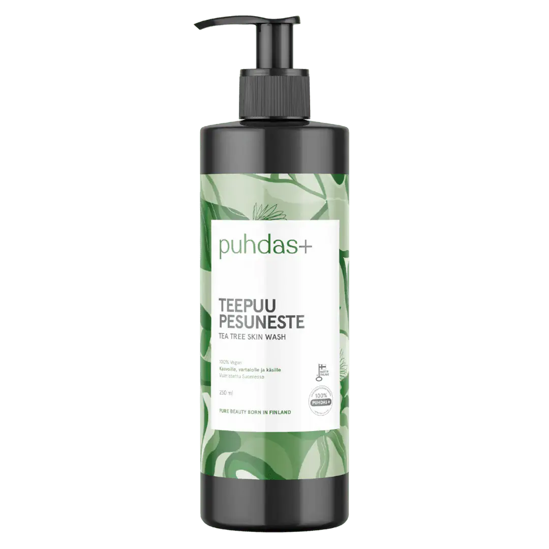 Tea Tree Skin Wash - Teepuusaippua 250 ml, Puhdas+