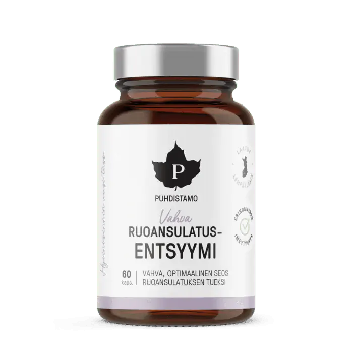 Ruoansulautusentsyymi Vahva 60 kaps, Puhdistamo