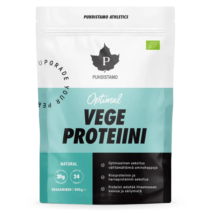 Optimal Vege Proteiini Natural 600 g, Puhdistamo
