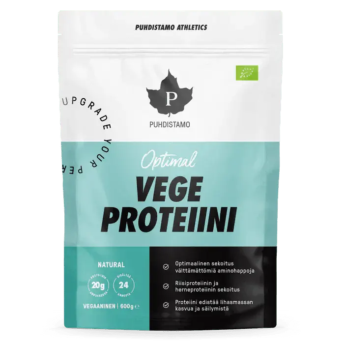 Optimal Vege Proteiini Natural 600 g, Puhdistamo