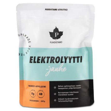 Elektrolyyttijauhe Mango-appelsiini 240 g, Puhdistamo