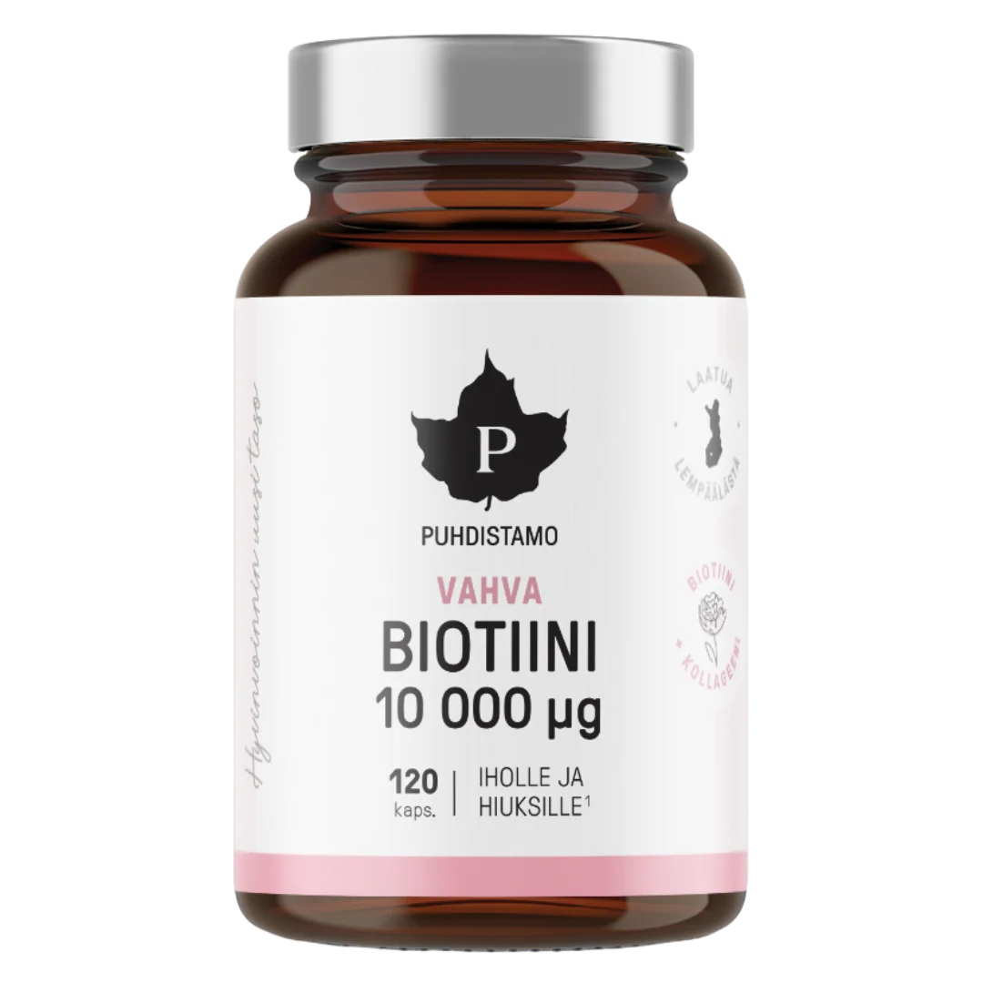 Vahva Biotiini 10 000 µg, 120 kaps, Puhdistamo