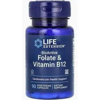 BioActive Folate & Vitamin B12 - 90 vegekaps, Life extension