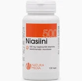 B3-vitamiini Nikotiiniamidin 500 mg 100 kaps. Natura Media