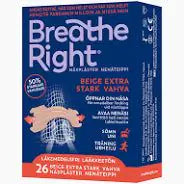 Nenäteippi beige extra vahva 26kpl, Breathe Right