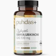 Vahva Ubikinoni Q10 100 mg 120kaps, Extra-neitsytoliiviöljyssä, Puhdas+