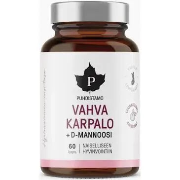 Vahva Karpalo + D-Mannoosi 60 kaps, Puhdistamo