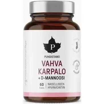 Vahva Karpalo + D-Mannoosi 60 kaps, Puhdistamo