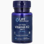 K2 Low-Dose Vitamin(MK7) 45mcg 90 kaps, Life Extension