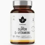 Vahva D-vitamiini 50µg D3 120 kaps, Puhdistamo