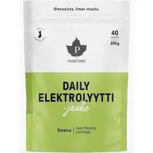 Daily elektrolyyttijauhe, omena 200 g, Puhdistamo