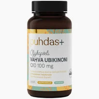 Vahva Ubikinoni Q10 100 mg, Extra-neitsytoliiviöljyssä 60 kaps, Puhdas+